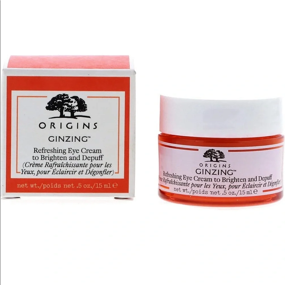 ORIGINS GinZing Refreshing Eye Cream Brighten Depuff 0.5oz $34 CLEAN BEAUTY